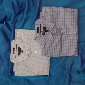 (Set of 2) Banana Republic Factory 100% Cotton Shirts, Regular Fit, P2P 22.5 in.